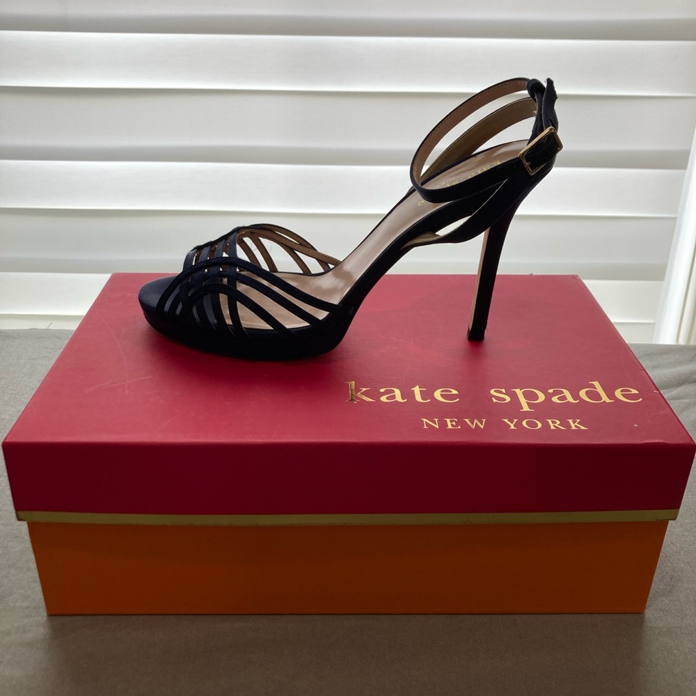 Kate Spade, Farryn heels, navy/satin, size 7